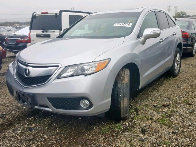 5J8TB4H55DL019812 - 2013 ACURA RDX TECHNO SILVER photo 2