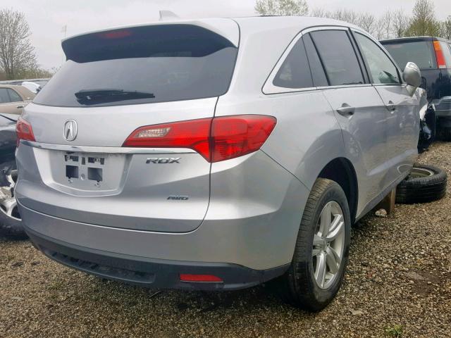 5J8TB4H55DL019812 - 2013 ACURA RDX TECHNO SILVER photo 4