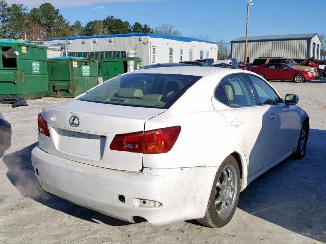 JTHBK262162002715 - 2006 LEXUS IS 250 WHITE photo 4