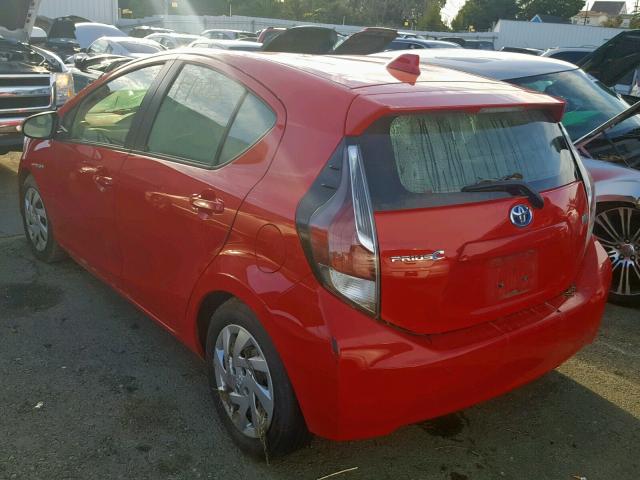 JTDKDTB37F1089817 - 2015 TOYOTA PRIUS C RED photo 3