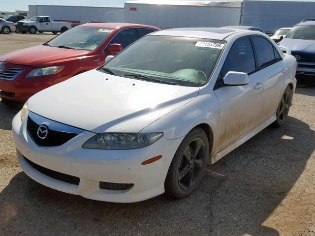 1YVHP80D945N16795 - 2004 MAZDA 6 S WHITE photo 2