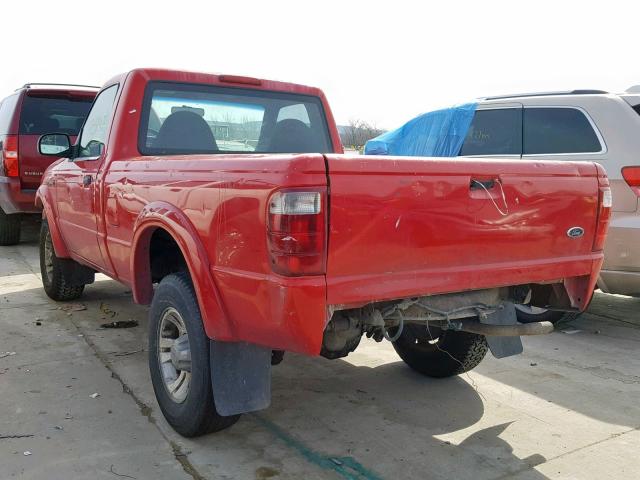 1FTYR10U53PA18118 - 2003 FORD RANGER RED photo 3