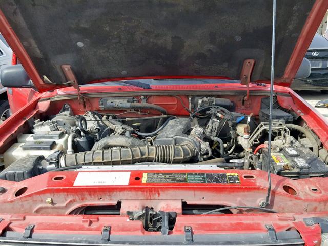 1FTYR10U53PA18118 - 2003 FORD RANGER RED photo 7