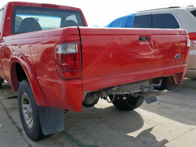 1FTYR10U53PA18118 - 2003 FORD RANGER RED photo 9