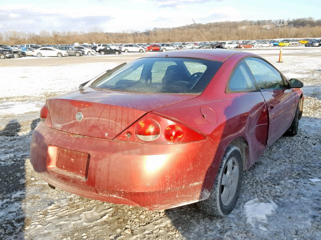 1ZWFT61L025623162 - 2002 MERCURY COUGAR V6 BURGUNDY photo 4