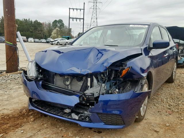 3N1AB7APXJY279325 - 2018 NISSAN SENTRA S BLUE photo 2