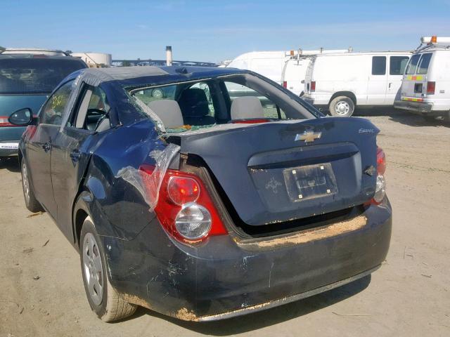 1G1JA5SG5E4153006 - 2014 CHEVROLET SONIC LS BLACK photo 3