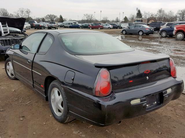 2G1WX12K839348285 - 2003 CHEVROLET MONTE CARL BLACK photo 3