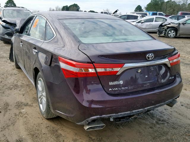 4T1BK1EB9EU088948 - 2014 TOYOTA AVALON BAS PURPLE photo 3