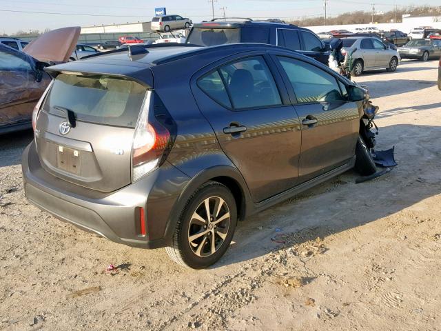 JTDKDTB38J1619589 - 2018 TOYOTA PRIUS C GRAY photo 4