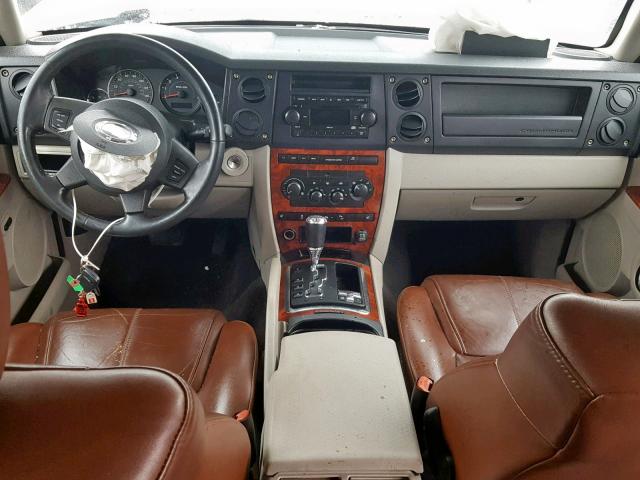 1J8HG58246C280121 - 2006 JEEP COMMANDER BLACK photo 9