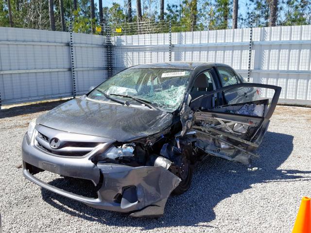 2T1BU4EE7CC872372 - 2012 TOYOTA COROLLA BA GRAY photo 2