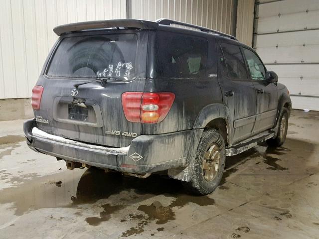 5TDBT48A01S000258 - 2001 TOYOTA SEQUOIA LI BLACK photo 4