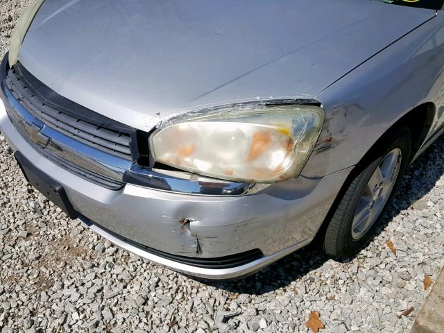 1G1ZT52875F259242 - 2005 CHEVROLET MALIBU LS SILVER photo 9