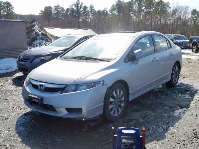 2HGFA16949H356495 - 2009 HONDA CIVIC EXL GRAY photo 2