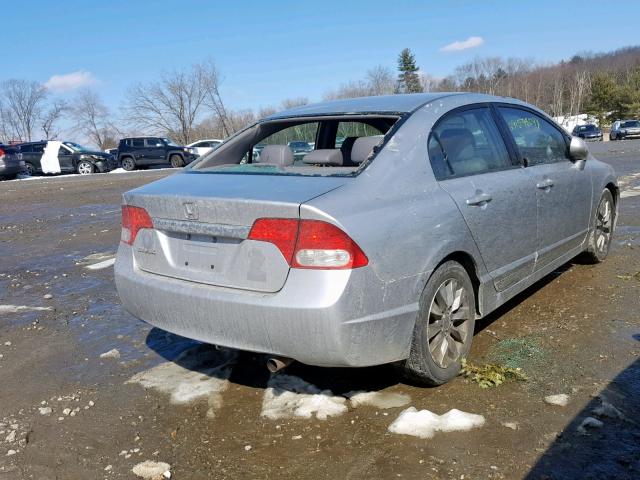 2HGFA16949H356495 - 2009 HONDA CIVIC EXL GRAY photo 4