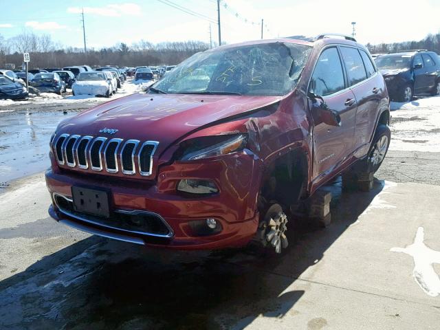 1C4PJMJS5HW656822 - 2017 JEEP CHEROKEE O RED photo 2