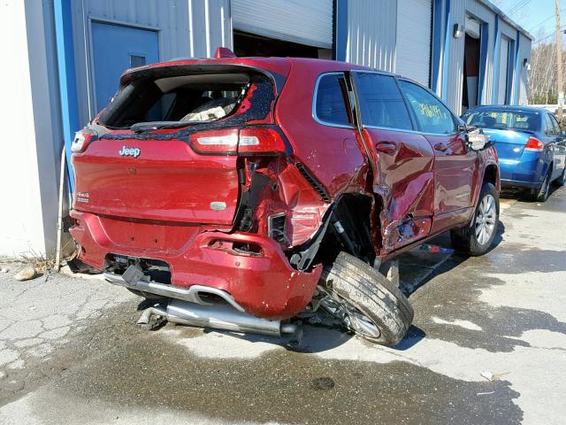 1C4PJMJS5HW656822 - 2017 JEEP CHEROKEE O RED photo 4