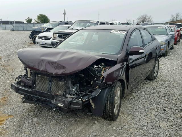 KNAFU4A20A5056916 - 2010 KIA FORTE EX BURGUNDY photo 2