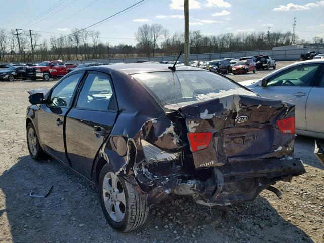 KNAFU4A20A5056916 - 2010 KIA FORTE EX BURGUNDY photo 3