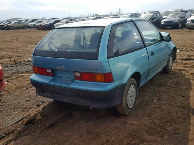 2C1MR2460M6706719 - 1991 GEO METRO BASE GREEN photo 4