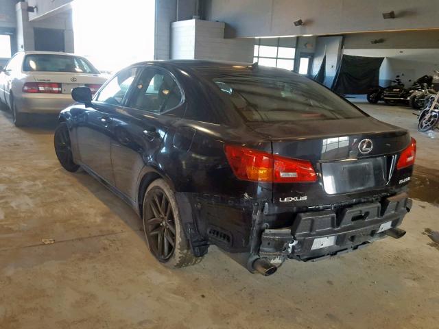 JTHBK262775050834 - 2007 LEXUS IS 250 BLACK photo 3