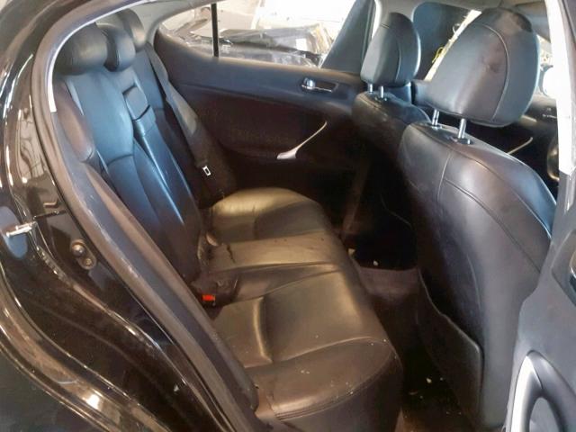 JTHBK262775050834 - 2007 LEXUS IS 250 BLACK photo 6