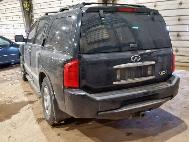 5N3AA08C56N812604 - 2006 INFINITI QX56 BLACK photo 3