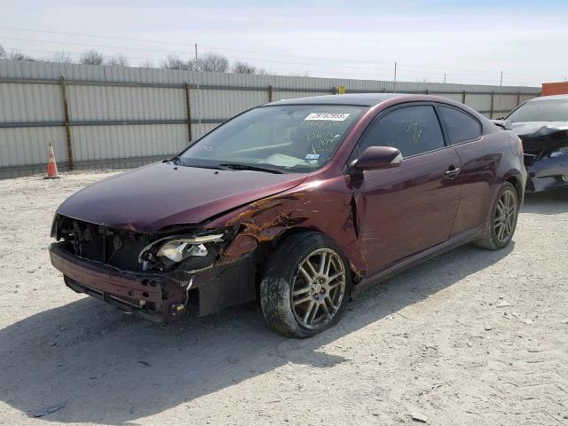 JTKDE177060126825 - 2006 TOYOTA SCION TC BURGUNDY photo 2