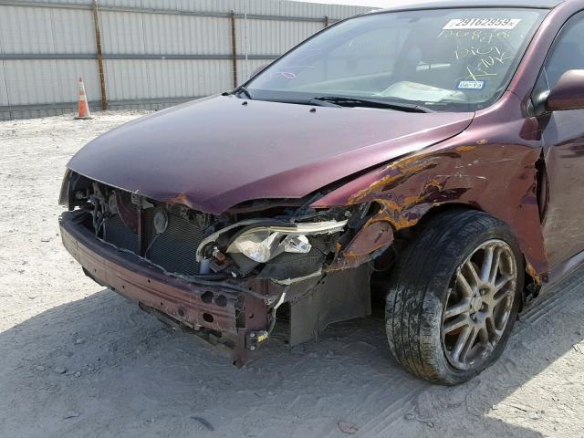 JTKDE177060126825 - 2006 TOYOTA SCION TC BURGUNDY photo 9