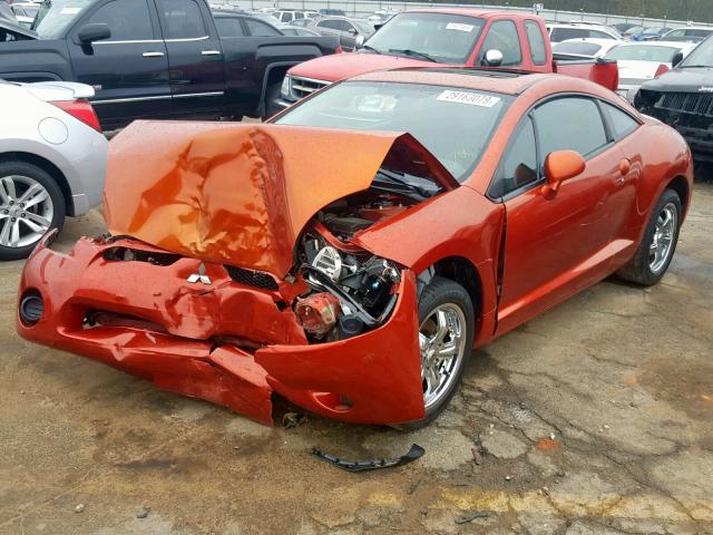 4A3AK24F17E018851 - 2007 MITSUBISHI ECLIPSE GS ORANGE photo 2