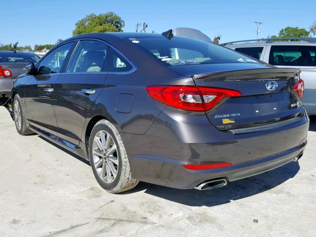 5NPE34AF4HH592735 - 2017 HYUNDAI SONATA SPO BROWN photo 3