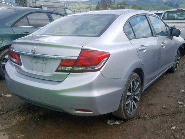 19XFB2F95FE203388 - 2015 HONDA CIVIC EXL SILVER photo 4