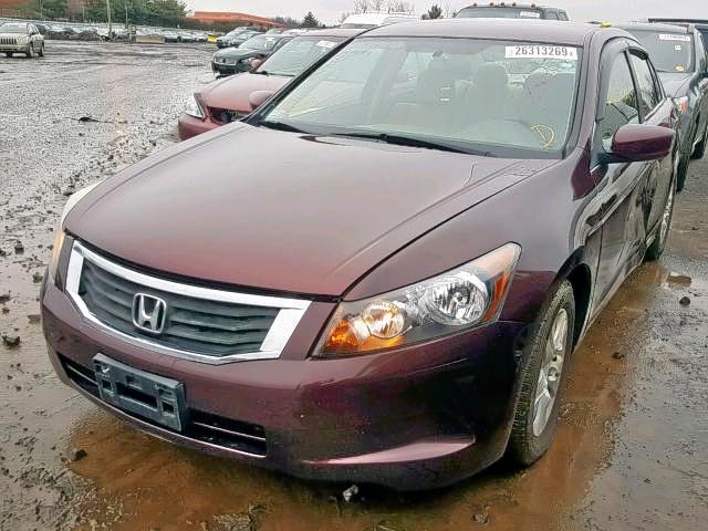 1HGCP2F44AA023955 - 2010 HONDA ACCORD LXP BURGUNDY photo 2