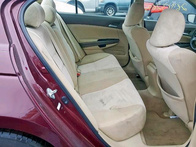 1HGCP2F44AA023955 - 2010 HONDA ACCORD LXP BURGUNDY photo 6