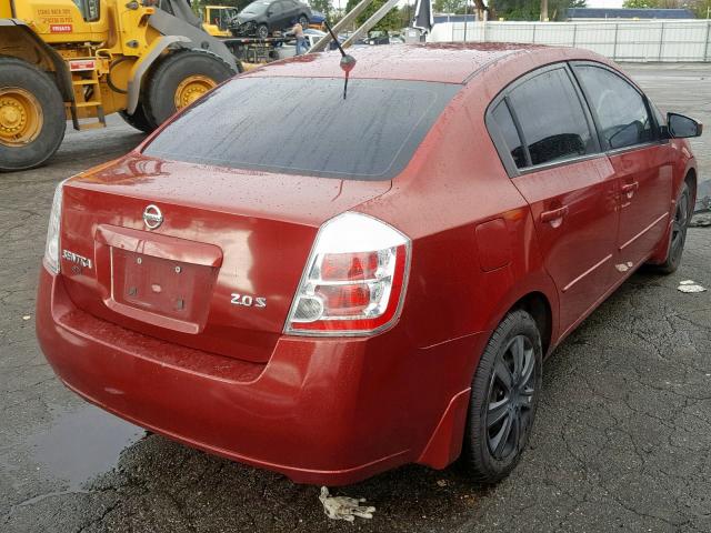 3N1AB61E87L668088 - 2007 NISSAN SENTRA 2.0 RED photo 4