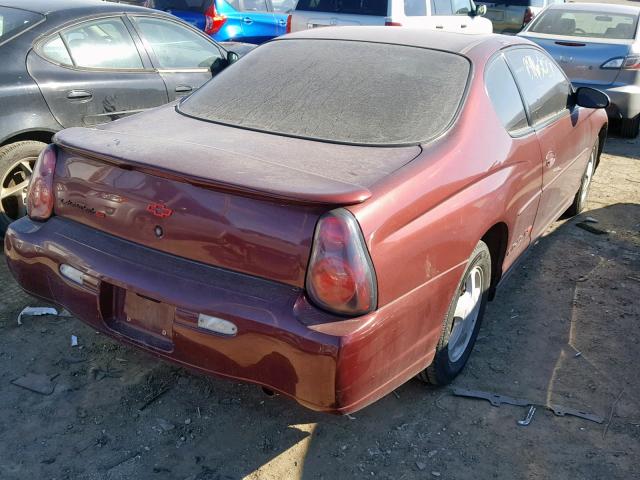 2G1WX12K2Y9347320 - 2000 CHEVROLET MONTE CARL MAROON photo 4