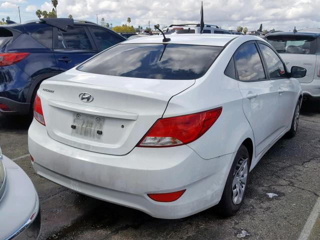 KMHCT4AE9GU064736 - 2016 HYUNDAI ACCENT SE WHITE photo 4