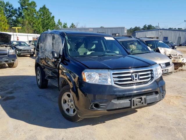 5FNYF3H27EB023955 - 2014 HONDA PILOT LX BLACK photo 1