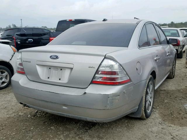 1FAHP24W78G170518 - 2008 FORD TAURUS SEL SILVER photo 4