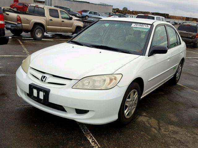 1HGEN26554L000488 - 2004 HONDA CIVIC GX WHITE photo 2