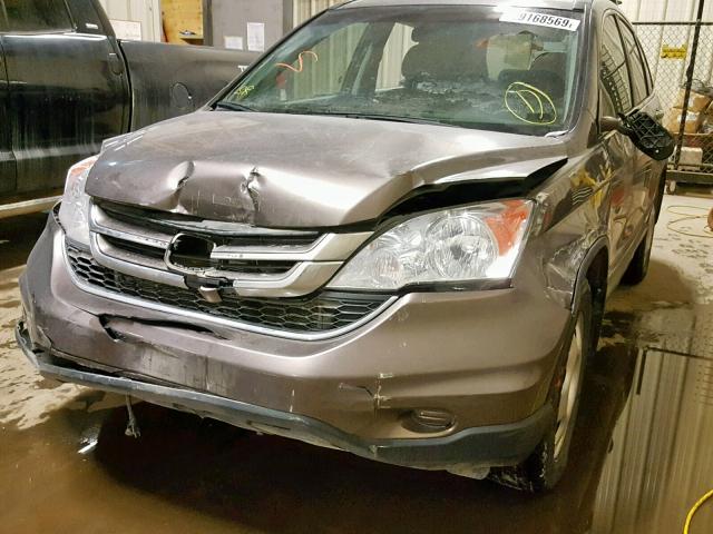 5J6RE4H73AL813392 - 2010 HONDA CR-V EXL BROWN photo 9