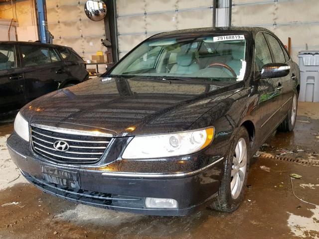 KMHFC46F77A240473 - 2007 HYUNDAI AZERA SE BLACK photo 2