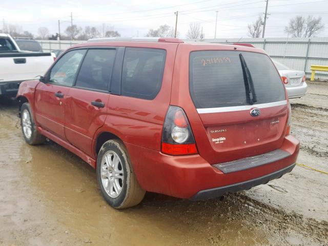 JF1SG66628H723774 - 2008 SUBARU FORESTER S RED photo 3