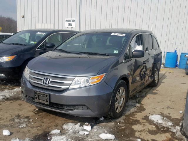 5FNRL5H27BB006898 - 2011 HONDA ODYSSEY LX GRAY photo 2