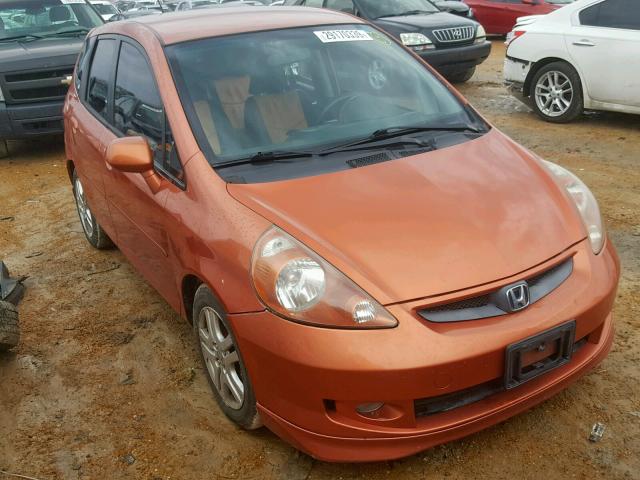 JHMGD38618S036498 - 2008 HONDA FIT SPORT ORANGE photo 1