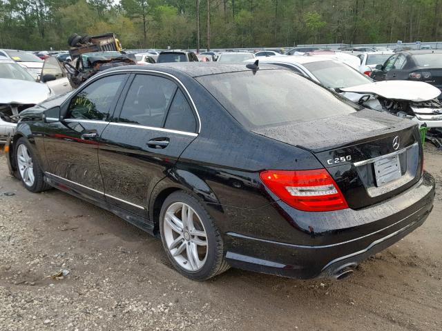 WDDGF4HB9DA851634 - 2013 MERCEDES-BENZ C 250 BLACK photo 3