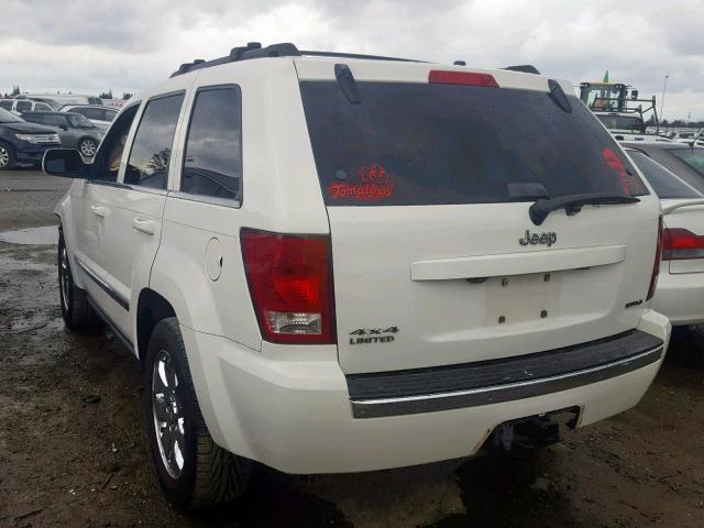 1J8HR58238C224961 - 2008 JEEP GRAND CHER WHITE photo 3