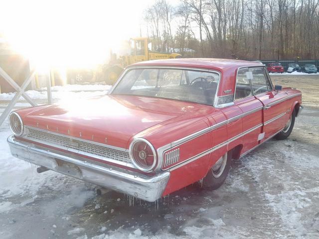 3E63X189461 - 1963 FORD GALAXIE RED photo 4