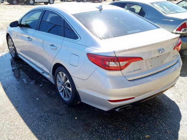 5NPE34AF3GH317503 - 2016 HYUNDAI SONATA SPO SILVER photo 3